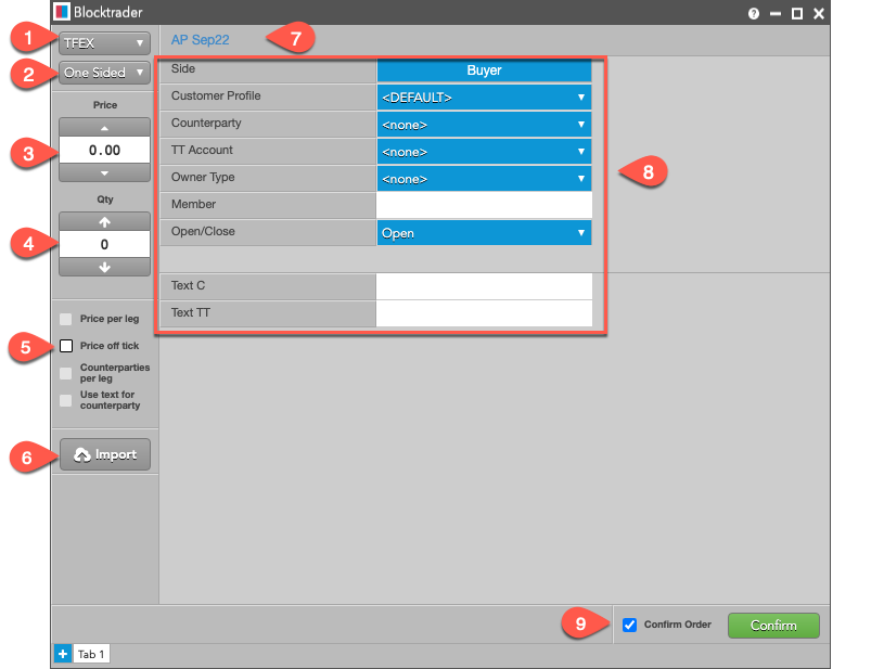 Annotated TFEX Blocktrader Widget