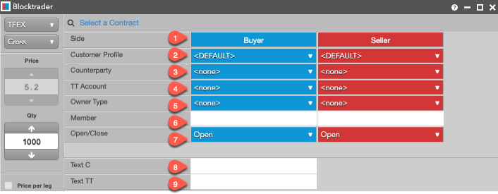 TFEX Trade Fields