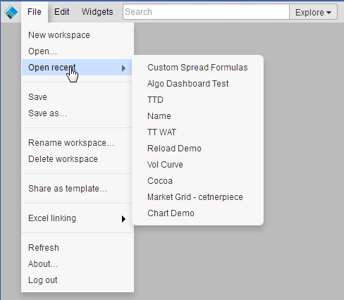 Rename workspace dialog